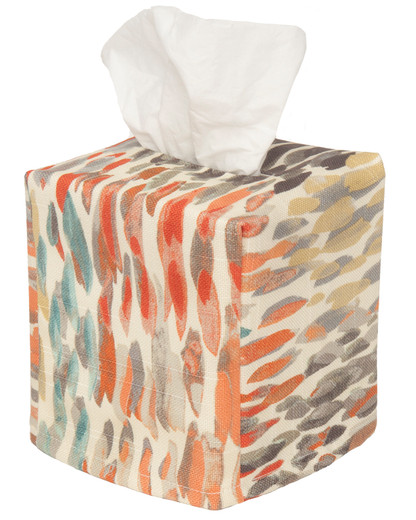 Tissue Box Cover Tissue Holder Square Cube Decorative Brown Bathroom Decor, Bathroom Accessories or Desk Decor