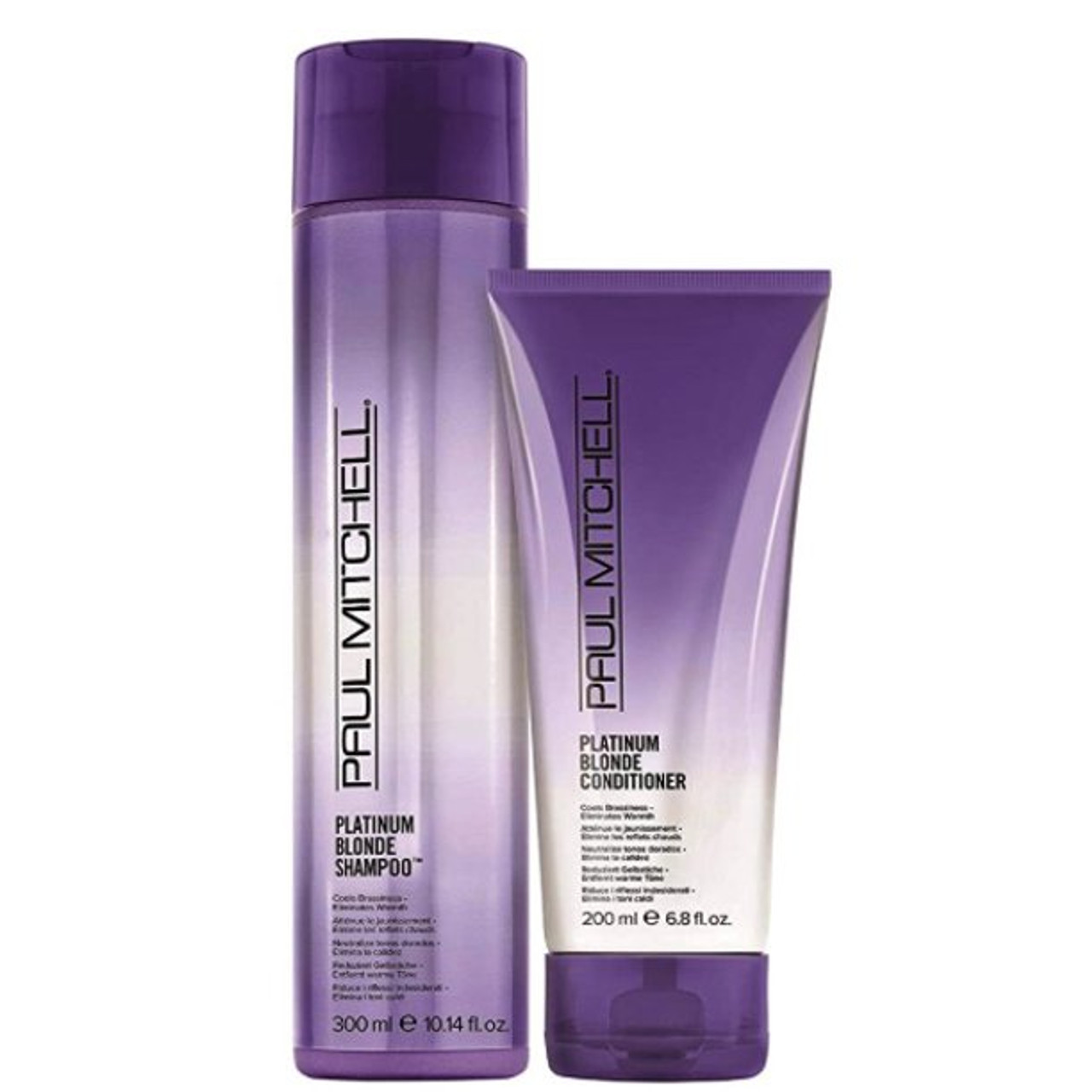 Paul Mitchell Platinum Purple Shampoo 10.14 & 6.8 oz, Duo Set