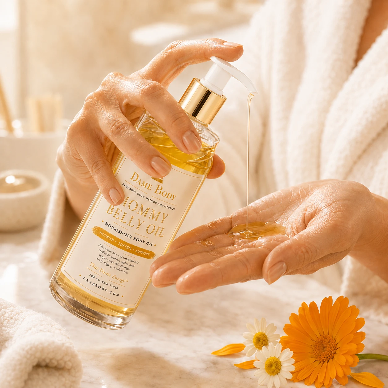 Botanical story for Mommy Belly Nourishing Body Oil