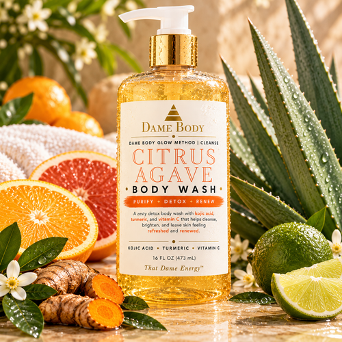 Dame Body Synergy Citrus Agave Body Wash with kojic acid turmeric and vitamin C
