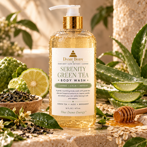 Dame Body Serenity Green Tea Body Wash with green tea aloe and bergamot