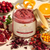 Cranberry Sweet Orange Body Scrub ingredient story with cranberry, sweet orange, vitamin C citrus cues, and berry-toned polishing scrub.