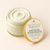 Open Serenity Green Tea Body Butter jar with its current pale-green and gold lid label.