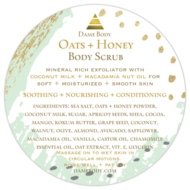 Oats + Honey Body Scrub | NOURISHING 