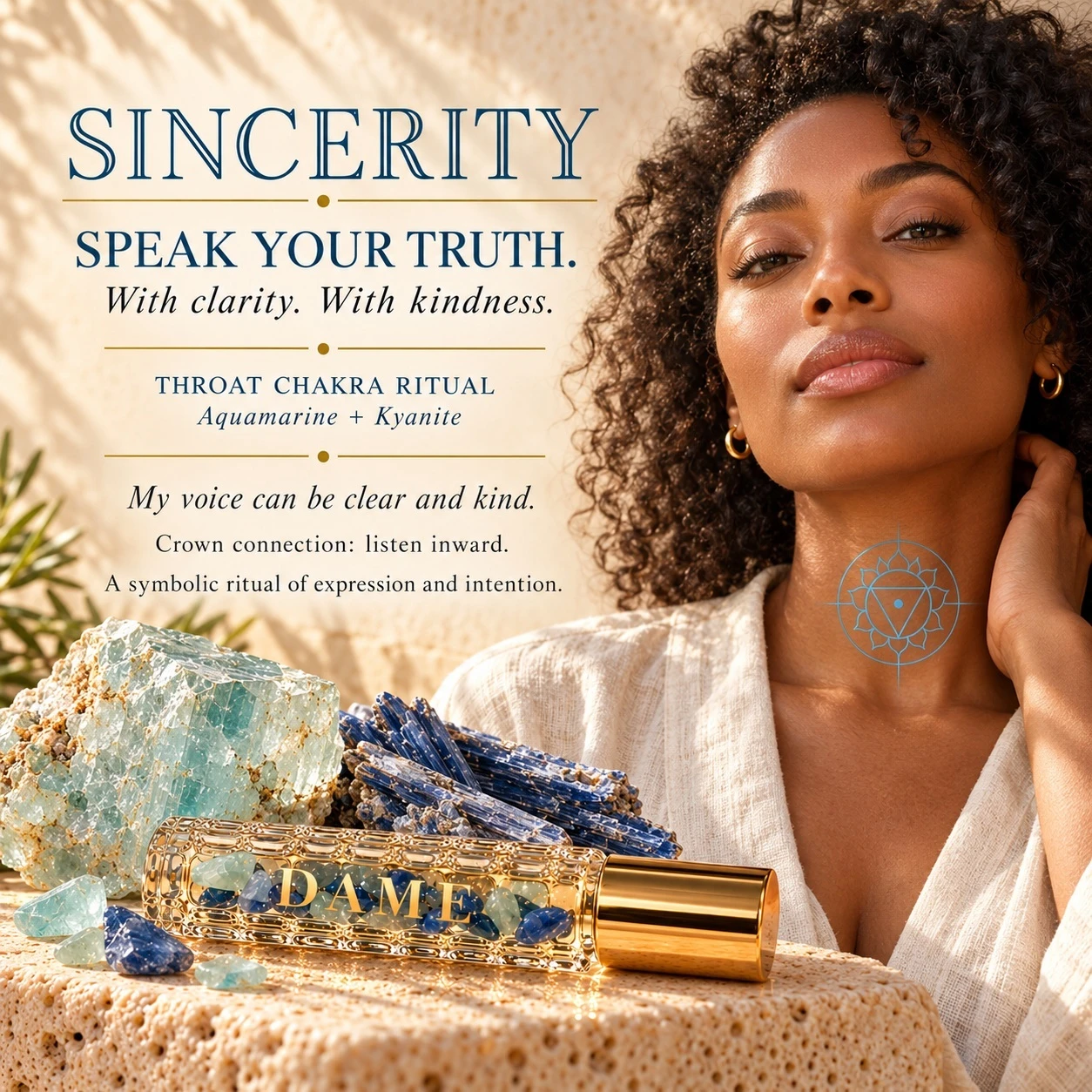 Sincerity Speak Your Truth chakra story: my voice can be clear and kind