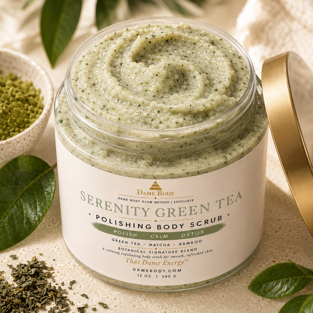 Dame Body Serenity Green Tea Body Scrub, product photograph 4