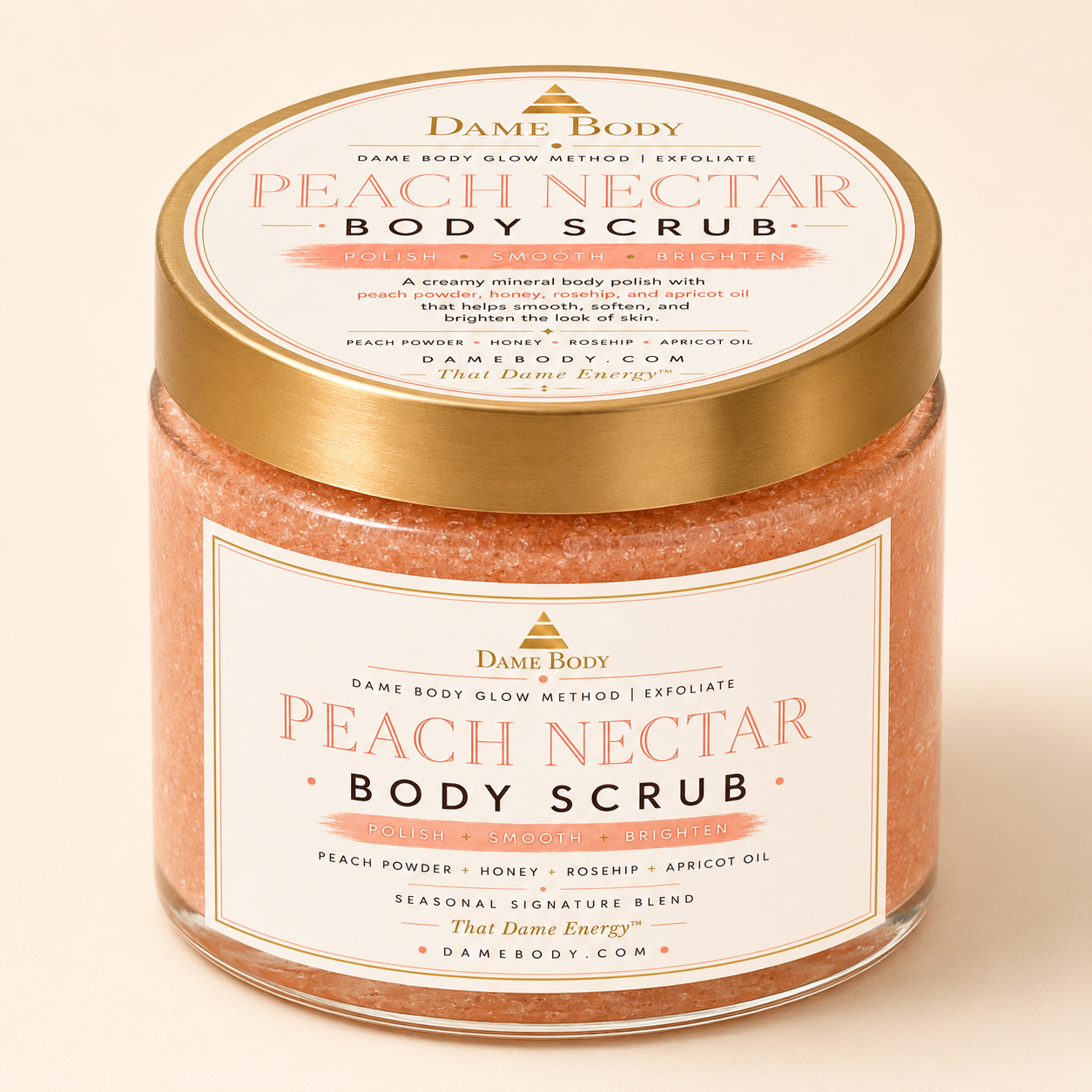 Dame Body Peach Nectar Body Scrub, product photograph 1
