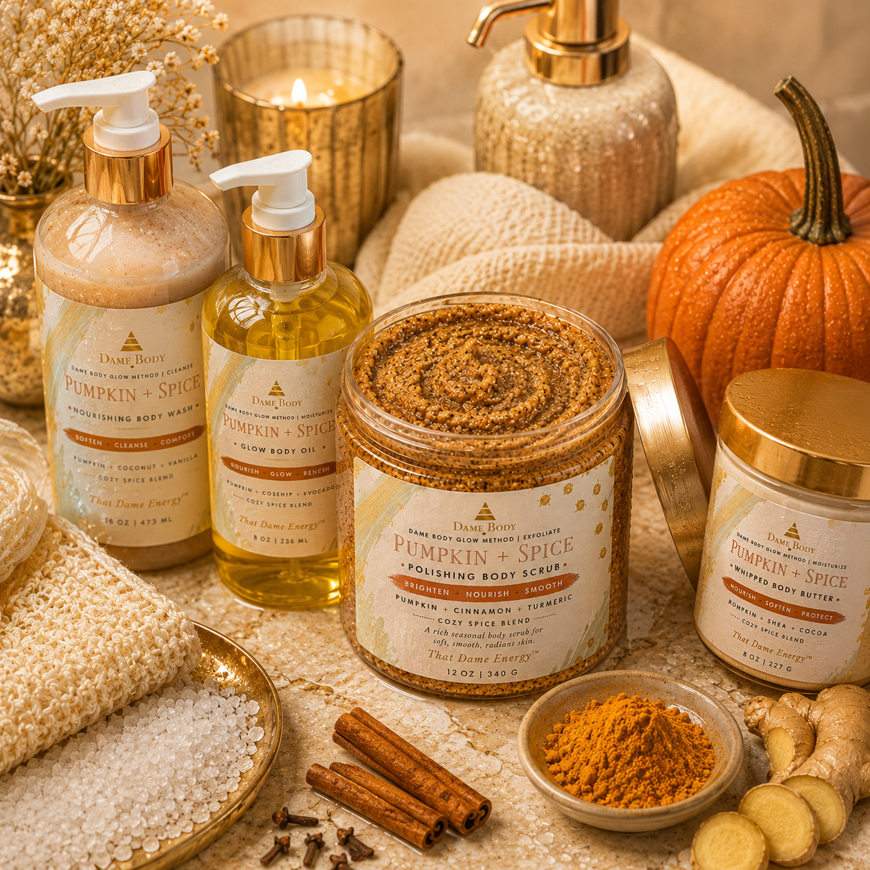 Dame Body Pumpkin Spice Glow Body Scrub, product photograph 5