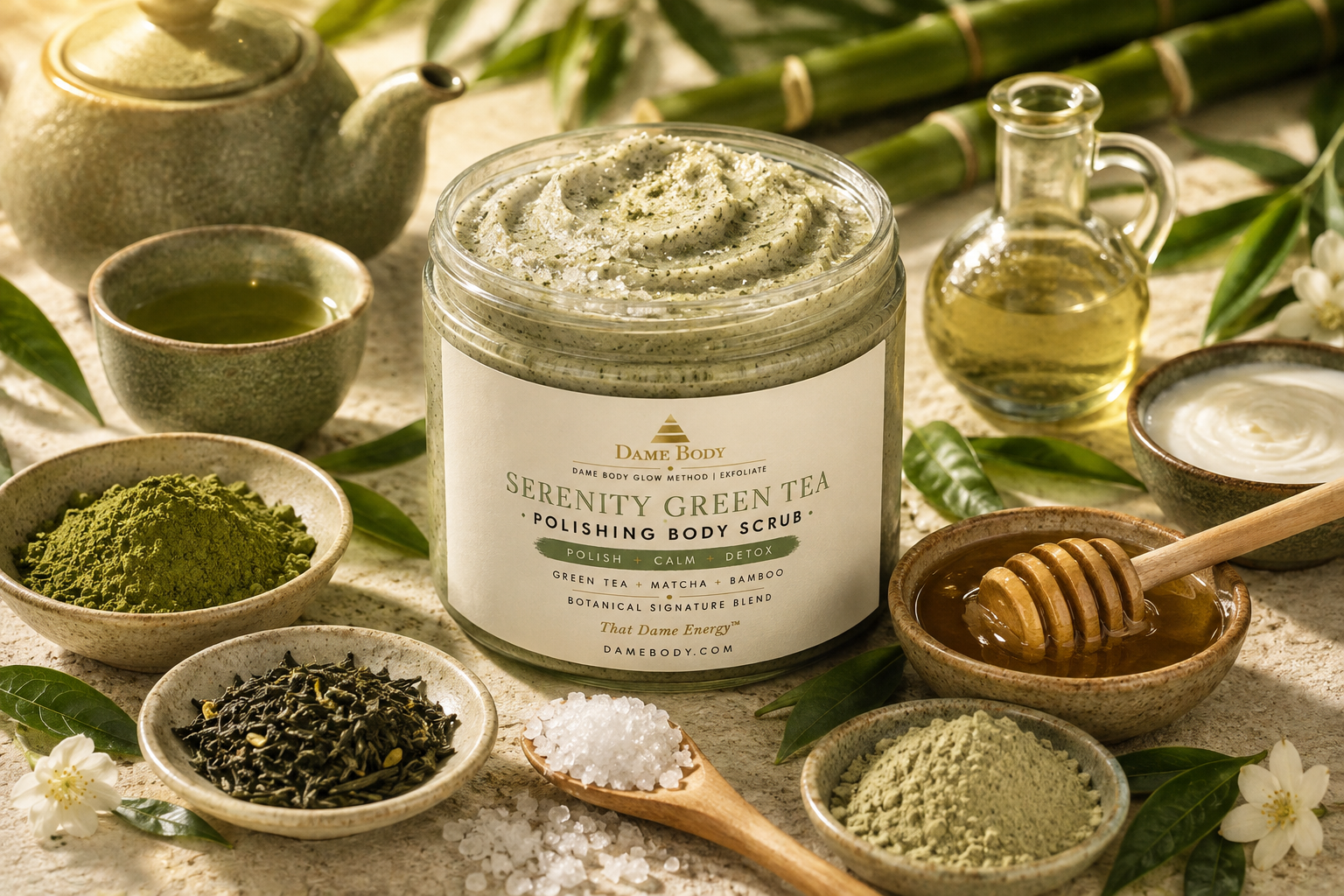 Dame Body Serenity Green Tea Body Scrub, product photograph 5