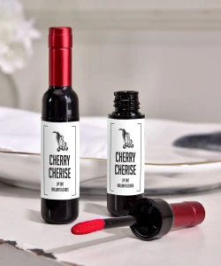 Wine Bottle Design Cherry Scented Lip Gloss. Makes a cute gift topper.