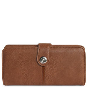 This is not your typical checkbook wallet. We designed it to protect your identity and to be functional (did we mention attractive too?). Made with our top selling vegan leather on the outside, on the inside our credit card slots have our Secure Style lining to protect thieves from scanning your credit card chip to keep your identity secure. Our cell phone compartment does not have the lining to ensure you receive signal strength.
Specific features include:
12 RFID protected card slip pockets and ID window
Two bill pockets and a secure magnet close
Zip around double compartment for phone and small accessories
Zipper pocket for change
Silver hardware
Vegan leather
Dimensions: 7"W x 3.5"H x 1"D This is not your typical checkbook wallet. We designed it to protect your identity and to be functional (did we mention attractive too?). Made with our top selling vegan leather on the outside, on the inside our credit card slots have our Secure Style lining to protect thieves from scanning your credit card chip to keep your identity secure. Our cell phone compartment does not have the lining to ensure you receive signal strength.
Specific features include:
12 RFID protected card slip pockets and ID window
Two bill pockets and a secure magnet close
Zip around double compartment for phone and small accessories
Zipper pocket for change
Silver hardware
Vegan leather
Dimensions: 7"W x 3.5"H x 1"D