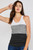 Such a versatile tank! It is comfortable, flattering and goes with shorts, capris, leggings and jeans with ease. A clean colorblock design is perfect for every closet. 

Fits true to size.