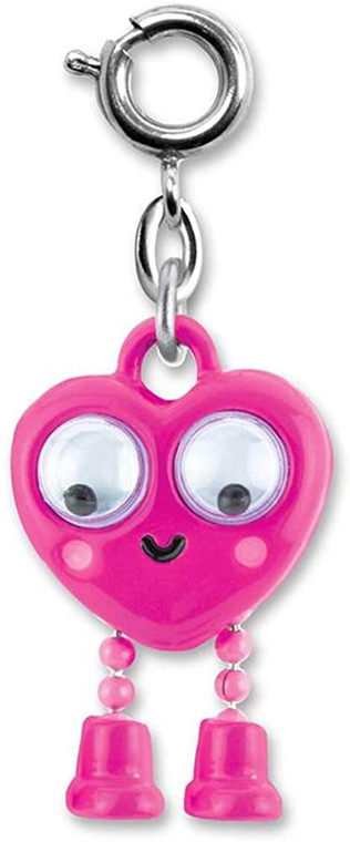 Googly Eye Heart Charm to accesorize your charm bracelet with eyes that you can shake around to move