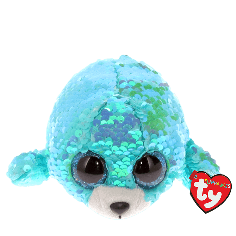 Waves is here to seal the deal! You wanted a new Flippable pal and he wants to come along for the ride. This little sequined seal is sure to get a squeal of joy. Ocean colored all around, you're sure to love this aquatic clown!

BIRTHDAY:

September 5

POEM:

My sequins will make you want to squeal
"That's a really cute and sparkly seal!"