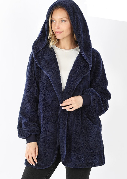 Seriously this sherpa open jacket hoodie /cardigan is literally everything. So soft... So cozy... it is what you NEED for cool weather. It comes in six fantabulous colors.