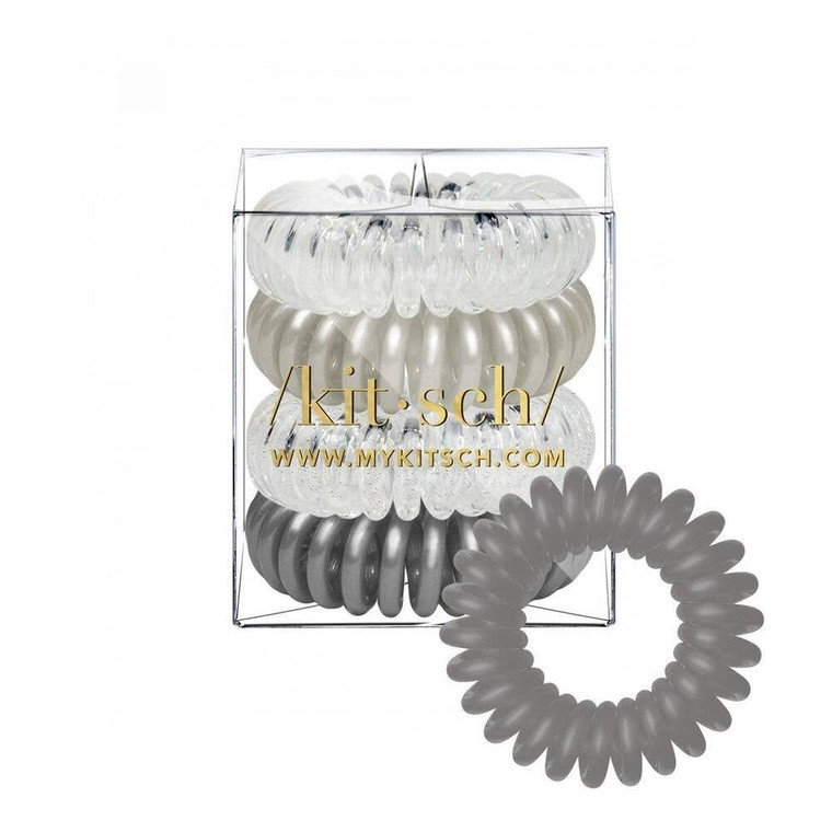 These hair coils make your hair creaseless and dent free.
Headache and kink free and perfect for every hair type!
Includes 4 spiral hair ties.
Telephone cord style hair ties.