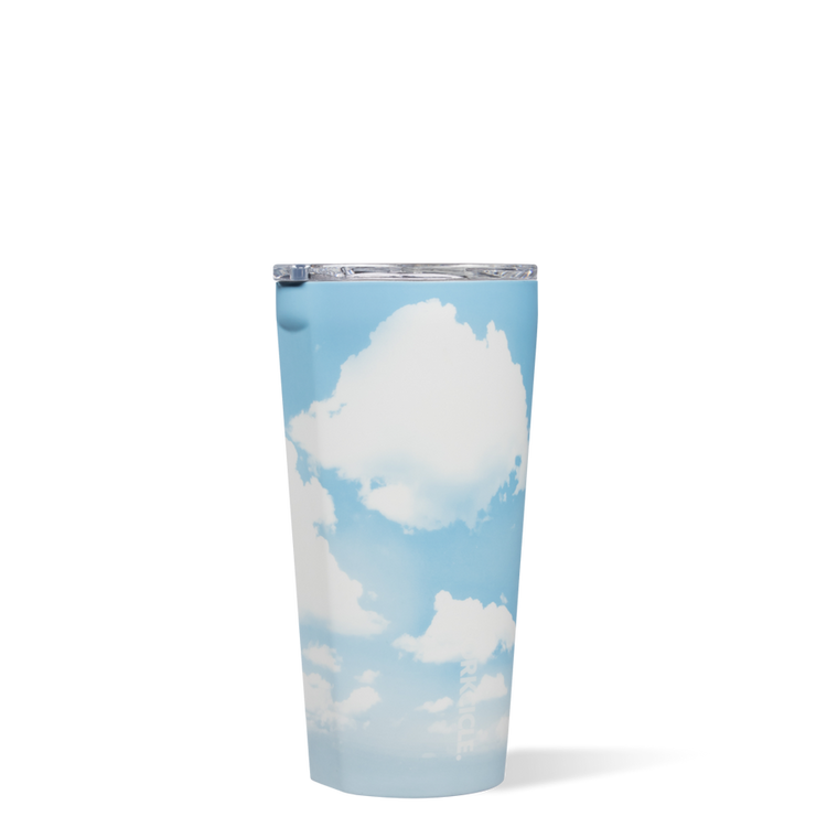 Don't quit your daydream. Upgrade your daily Drinkware with this soft, whimsical pattern meant to relax and inspire with every sip. Available in our classic silhouettes, Daydream is a heavenly addition to your hydration collection. 16oz Tumbler keeps drinks cold for 9 hours or hot for 3.