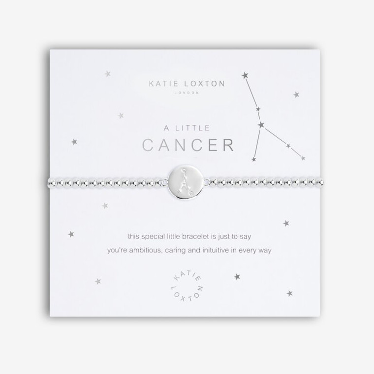 "This special little bracelet is just to say, you're ambitious, caring and intuitive in every way."


Let the stars lead the way with our stunning Star Sign A Little collection! This Star Sign A Little 'Cancer' Bracelet was specially designed for Cancer babies, decorated with the star sign's Star Sign in sparkling Cubic Zirconia crystals. Threaded with silver beads and paired with a lovely poem, this bracelet makes for the perfect birthday gift.