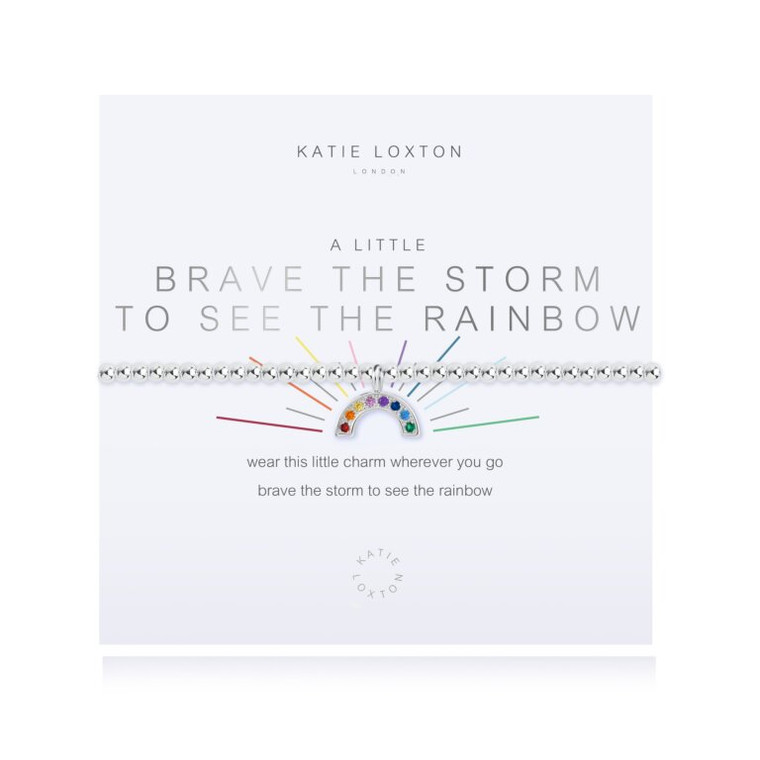 Wear this little charm wherever you go, brave the storm to see the rainbow

Our treasured ‘A Little’ collection is filled with dainty charms perfect for celebrating every special occasion. Each beautiful silver-plated bracelet is wrapped around a lovely card, finished with a sweet poem and meaningful sentiment, the perfect gift or little treat.