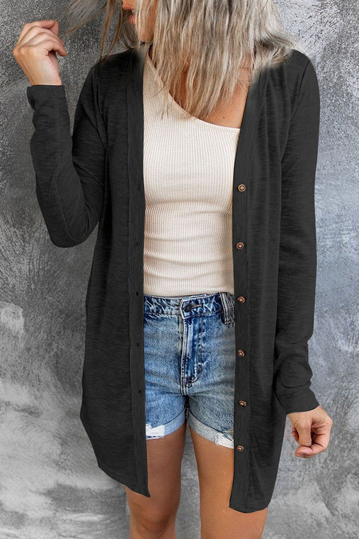 Lightweight is the key feature of this cardigan. It is the staple piece that will transition all of those tanks from summer to cooler temps. It is the perfect weight when you don't know if you should wear a sweater or not when those morning start cool and then it decides to be summer by afternoon. This is a must have in every closet.