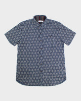 Short Sleeve Button-Up, Asanoha