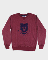 Printed Kuma Sweatshirt, Burgundy