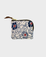 Zipper Wallet, White Tsubaki