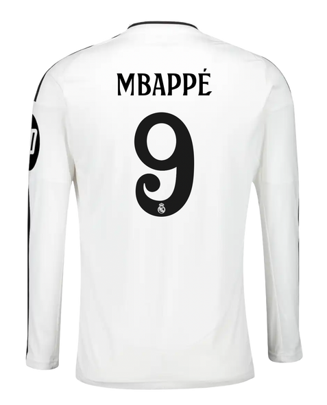 MBAPPÉ #9 Real Madrid 24/25 Men's Home Long Sleeve Shirt