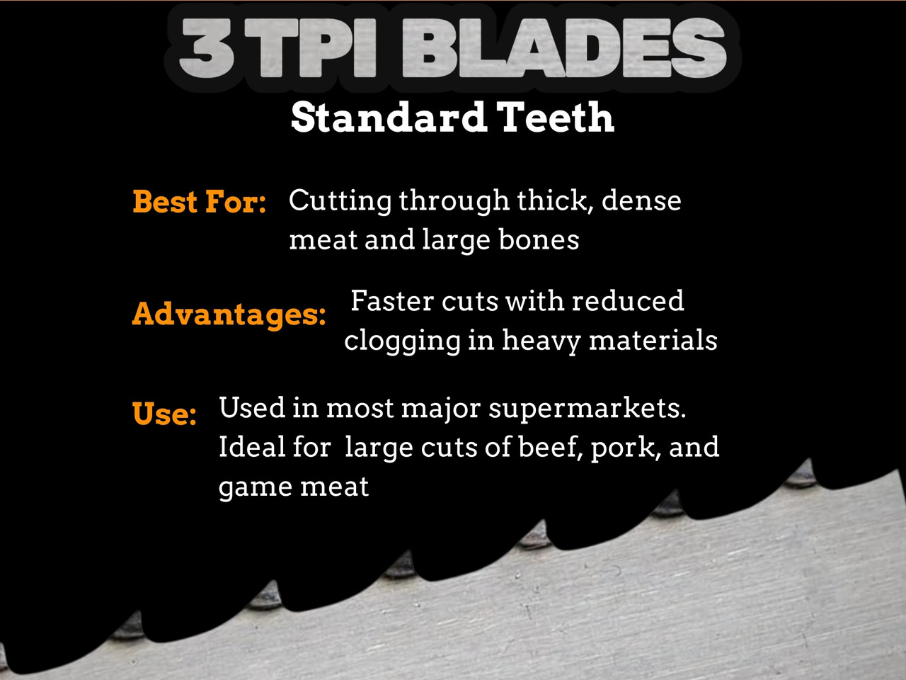 4 Pack Band Saw Blade (Bone-in) 1.58cmx.056x3TPIx (165cm