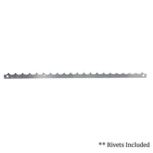 23 Blade Set of Premium Scallop Edge Reciprocating Blades for Doyson Bread Slicing Machines.