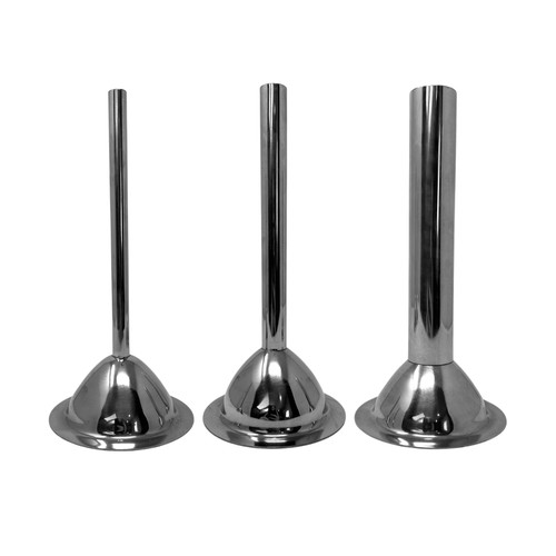 Cutlery Mania Sausage Stuffing Tubes for #22 Meat Grinder – 3-Piece Stainless Steel Funnel Set (0.5”, 0.7”, 1.2”) – Heavy-Duty Sausage Maker Attachments for Home & Commercial Use