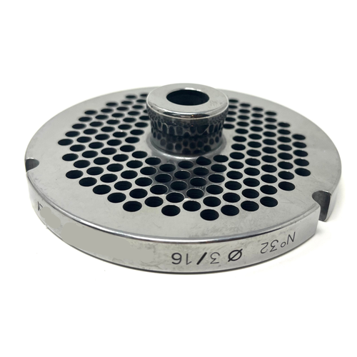 Size 32 Hubbed Meat Grinder Plate, 3/16"(4.5mm) Holes
