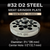 #32 Meat Grinder Plate, Hubbed, D2 Steel, 15 mm Thickness