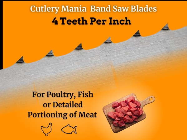 Meat Cutting Band Saw Blade 76-3/4 X 5/8 X 022 X 4TPI