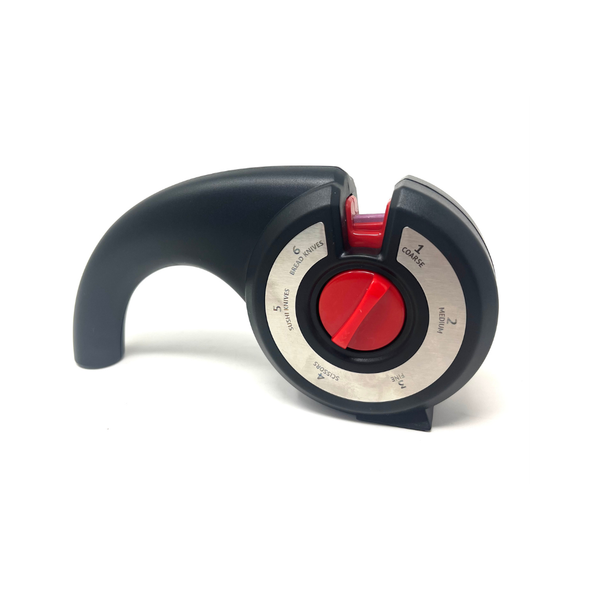 kitchen knife sharpener, scissor sharpener, handheld, household use, professional use, stainless steel, diamond, ceramic, honing, polishing, sharpening