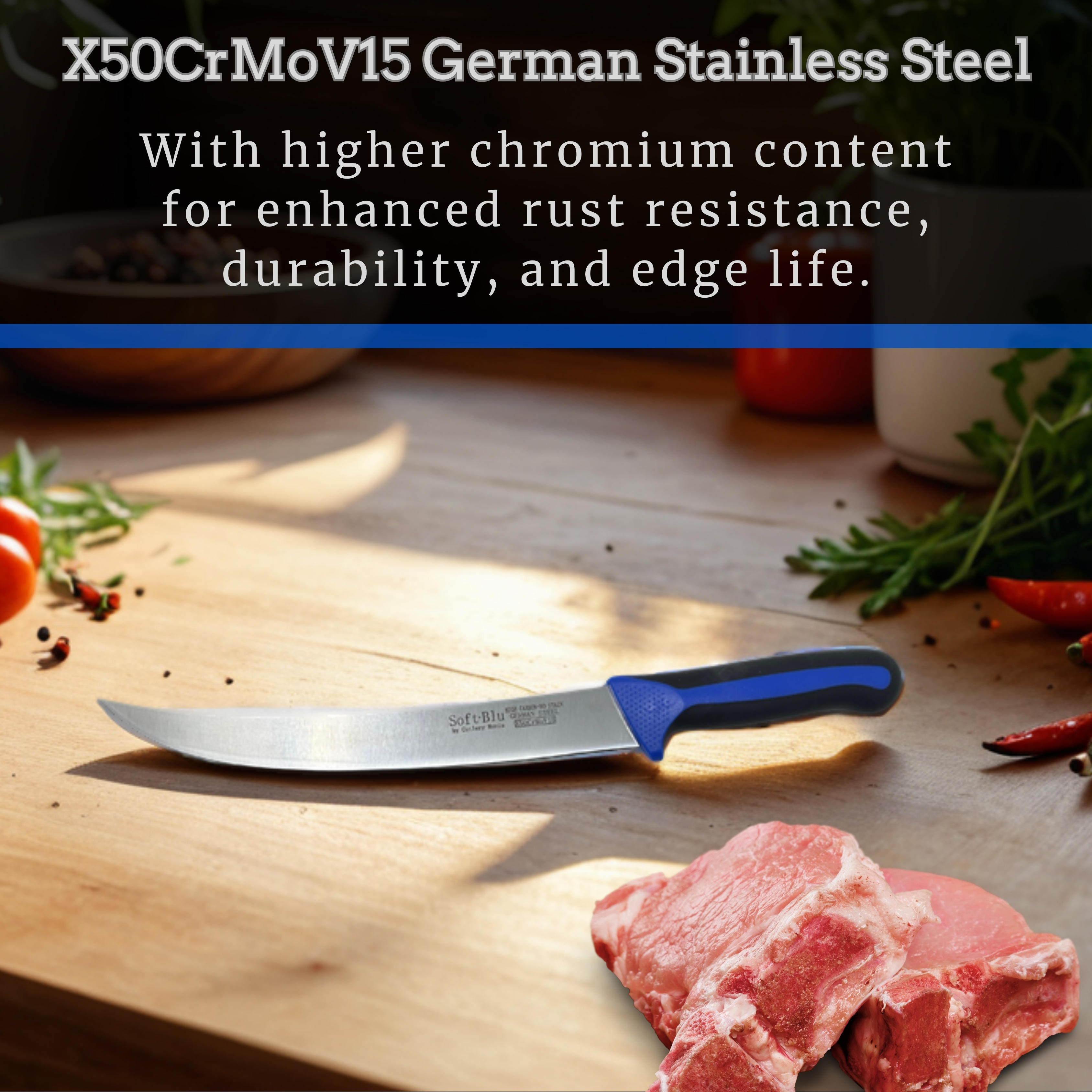CutleryMania 10 inch breaking knife for breaking down beef primals and large meat cuts