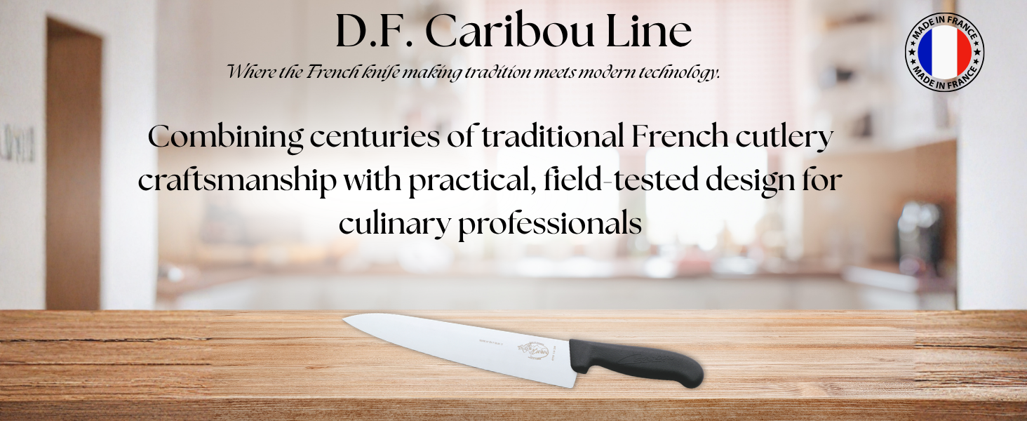 D.F. Caribou professional butcher knife line from France for high-performance commercial use