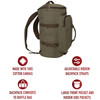 Convertible Duffle Carry Bag & Travel Backpack Deluxe Essential Weekend Gear Bag