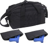 Black Compact Tactical Range Bag with MOLLE System and 2 Padded Pistol Rugs