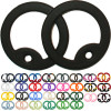 2 Pack Rubber Dog Tag Silencers for Military ID Tags, Choose From 25+ Colors