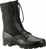 Black Leather Speedlace Military Style Uniform Jungle Boots