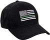 Black Thin Green Line US American Flag Support Federal Agents Baseball Cap Hat