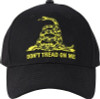 Black Don't Tread On Me USMC Gadsen Snake Adjustable Hat