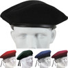 Classic Wool Military Beret - with Eyelets Army Uniform Warm Winter Hat Fashion