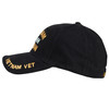 Black Vietnam Veteran Deluxe Low Profile Baseball Hat Cap