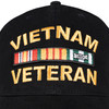 Black Vietnam Veteran Deluxe Low Profile Baseball Hat Cap 