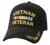 Black US Army Deluxe Vietnam Veteran Hat Military Low Profile Baseball Cap