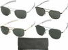 AO Eyewear Aviator Sunglasses Air Force Style Grey Lenses With Case