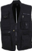 Black Multi-Pocket Cargo Tactical Concealed Carry Travel Vest