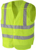 Neon Green High Visibility Safety Vest Reflective Strips Emergency Breakaway